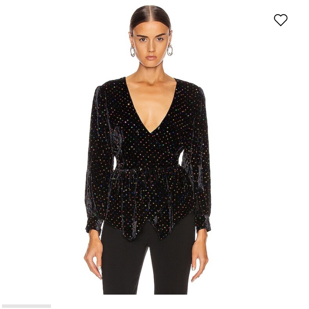 Retrofete Sienna Top in Black Multi, Size S, New with Tag
